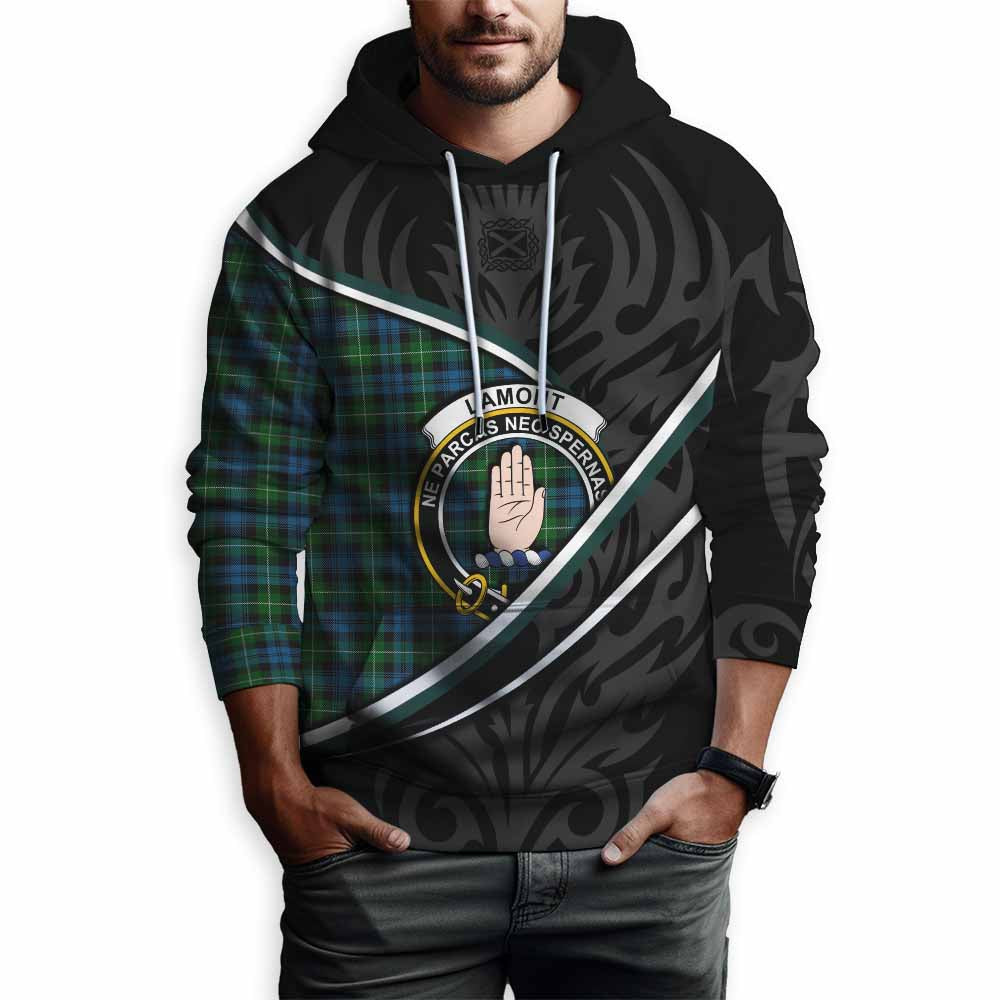 Lamont Tartan Family Crest Hoodie Celtic Scottish Thistle Floral - Tartan Vibes Clothing