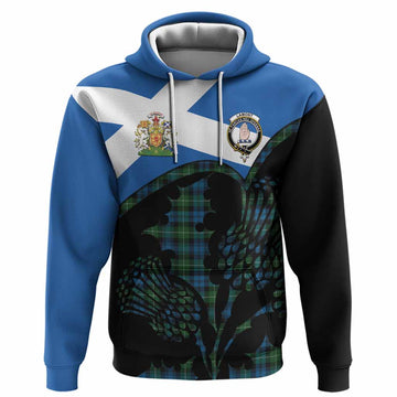 Lamont Tartan Family Crest Hoodie Scotland Thistle Floral Flag Style