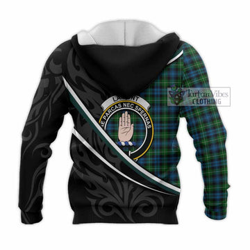Lamont Tartan Family Crest Knitted Hoodie Celtic Scottish Thistle Floral - Tartan Vibes Clothing