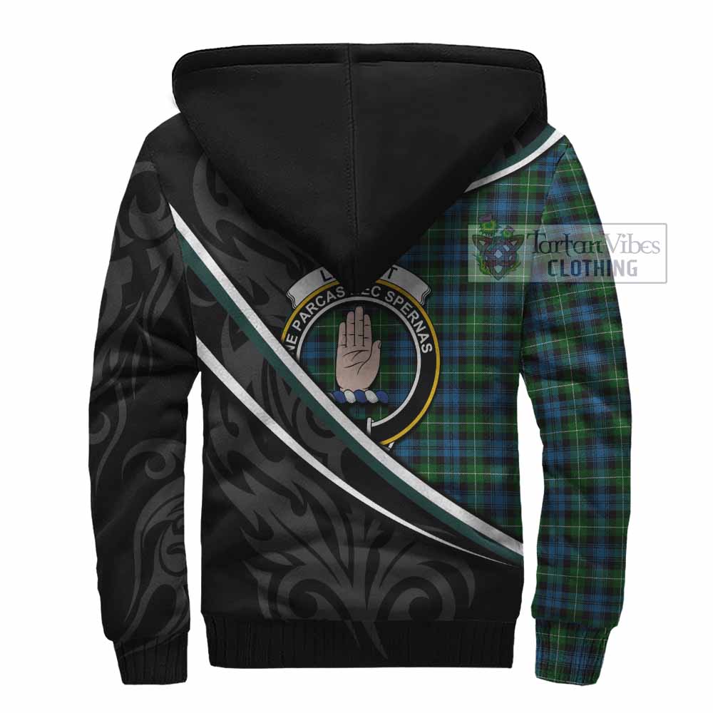 Lamont Tartan Family Crest Sherpa Hoodie Celtic Scottish Thistle Floral - Tartan Vibes Clothing