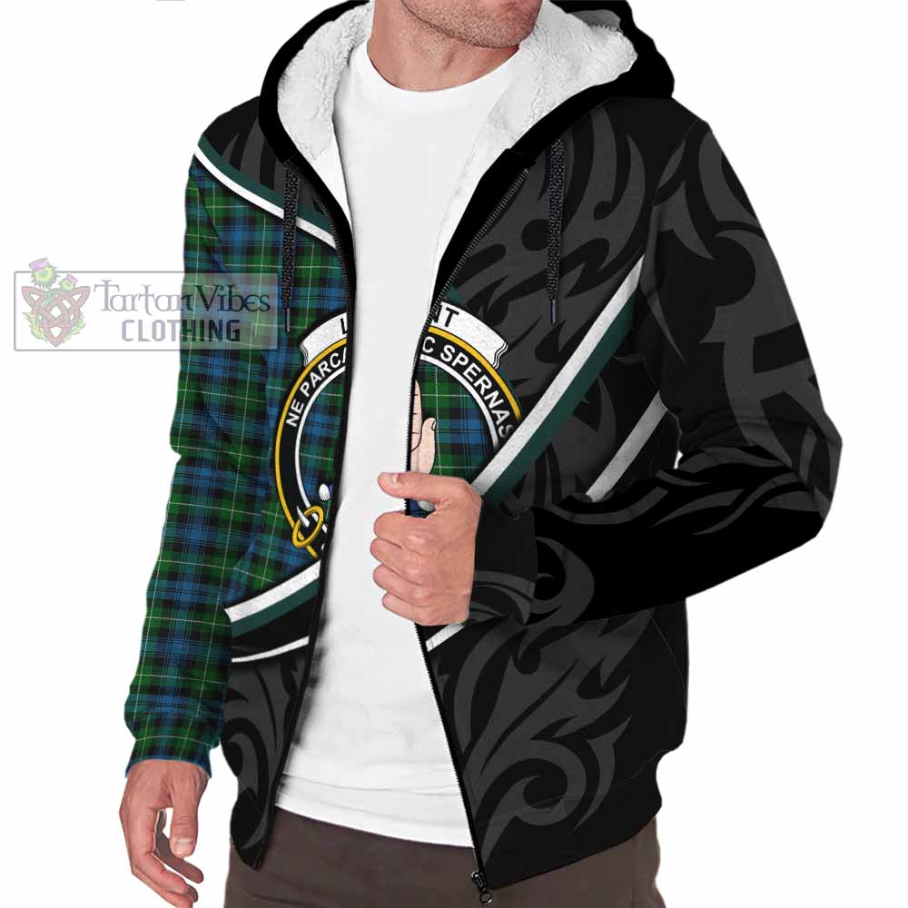 Lamont Tartan Family Crest Sherpa Hoodie Celtic Scottish Thistle Floral - Tartan Vibes Clothing
