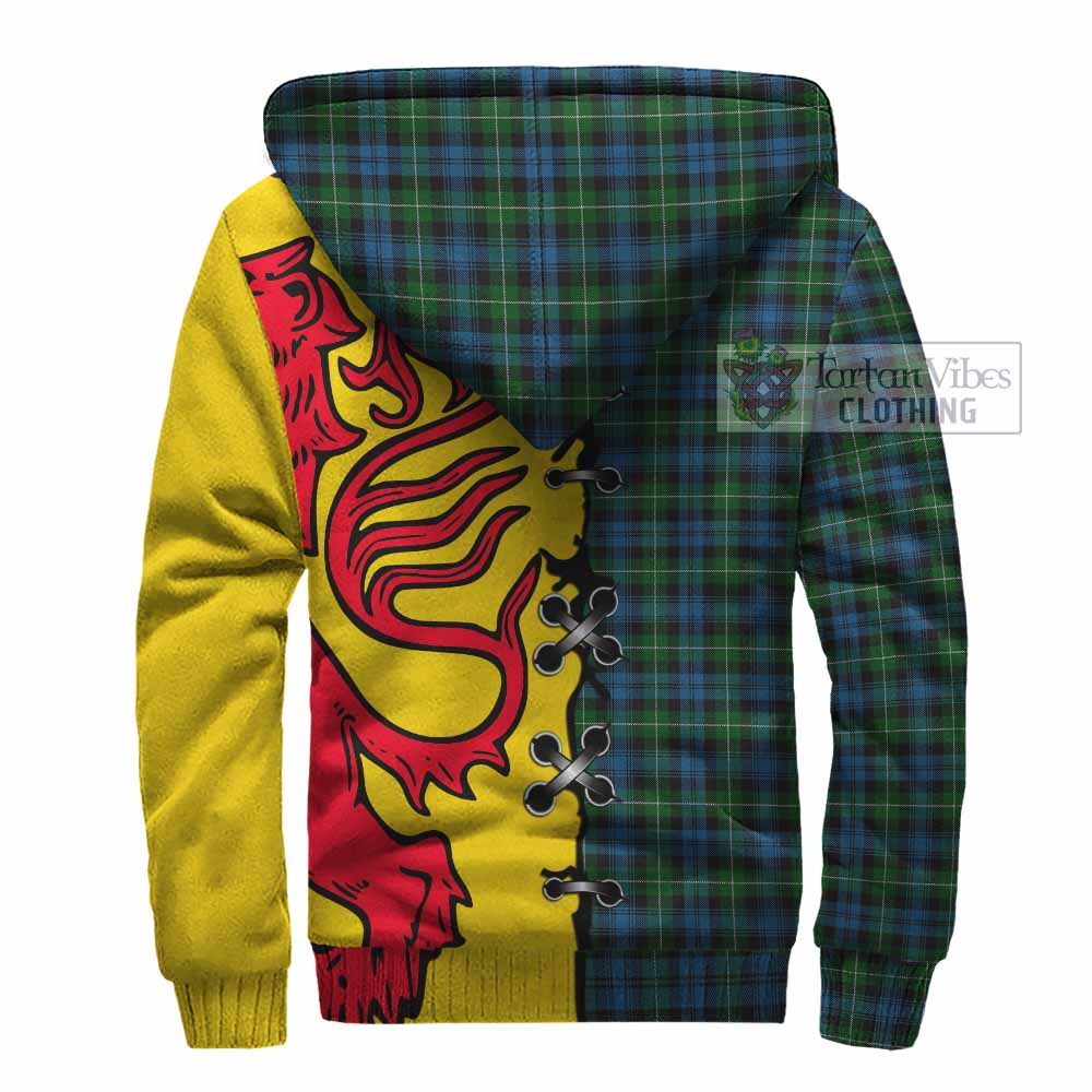 Lamont Tartan Family Crest Sherpa Hoodie Lion Rampant Honor - Tartan Vibes Clothing