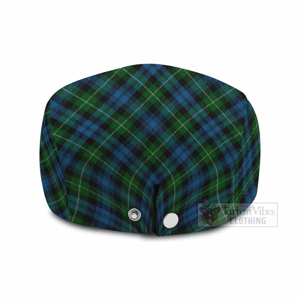 Lamont Tartan Flat Cap, Jeff Cap Cross Style with Family Crest - Tartan Vibes Clothing