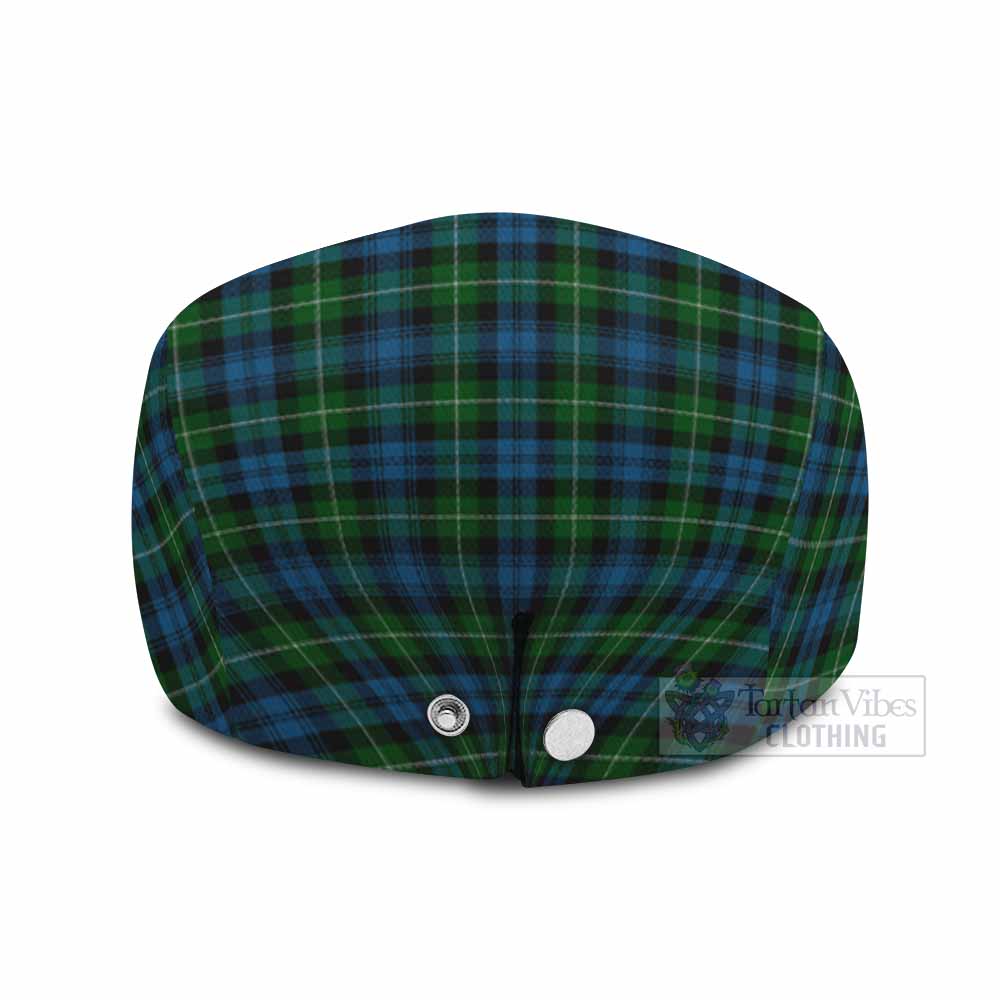 Lamont Tartan Flat Cap, Jeff Cap Scottish Stag Thistle Floral Art