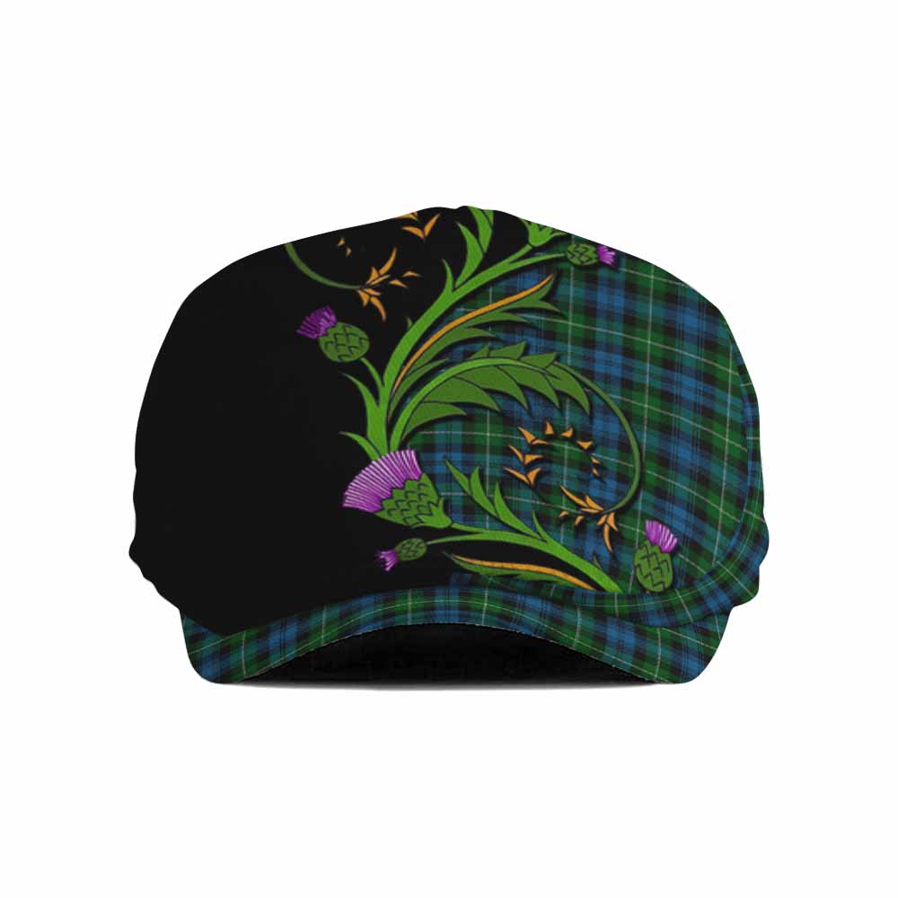 Lamont Tartan Flat Cap, Jeff Cap Scottish Thistle Pride Heritage Art