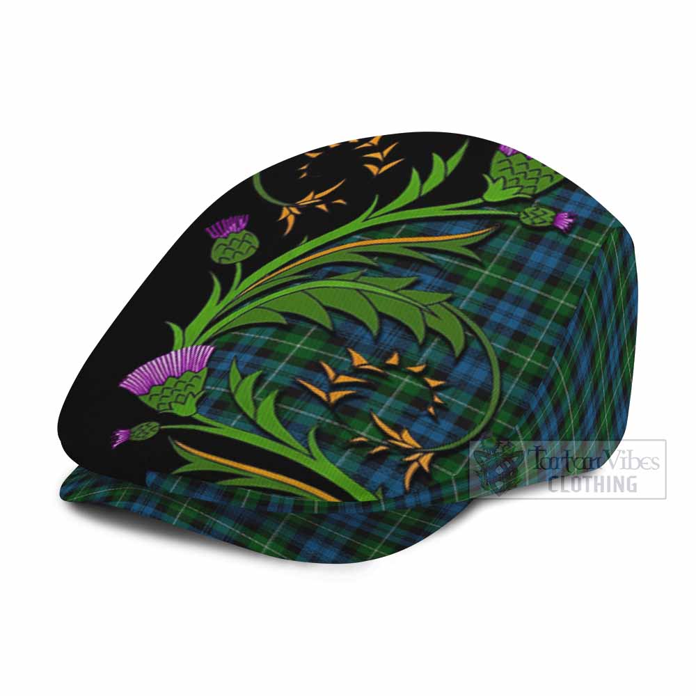 Lamont Tartan Flat Cap, Jeff Cap Scottish Thistle Pride Heritage Art