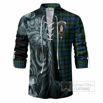 Lamont Tartan Ghillie Shirt Roaring Lion Heritage