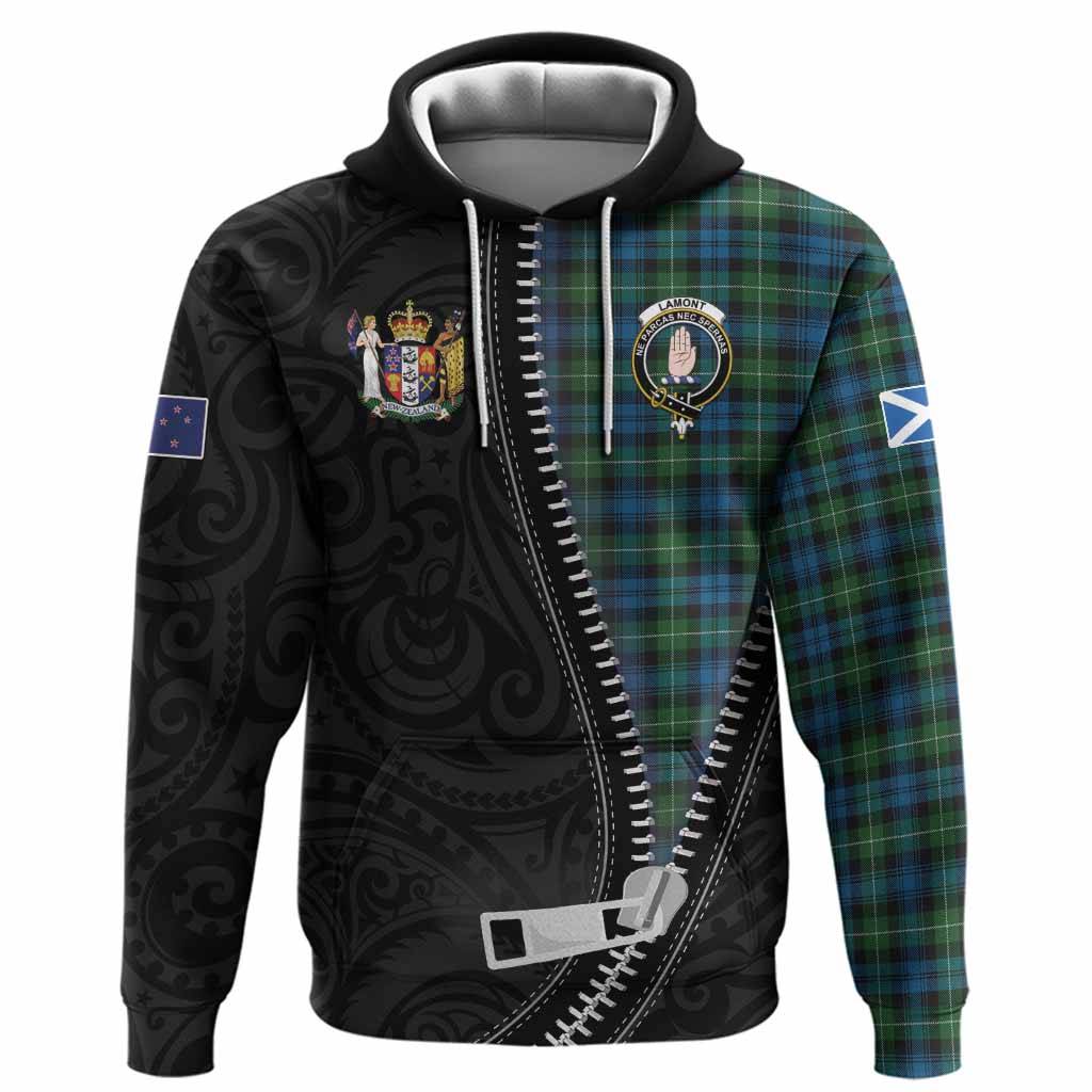 Lamont Tartan Hoodie New Zealand Pattern Unique Zipper Stylized