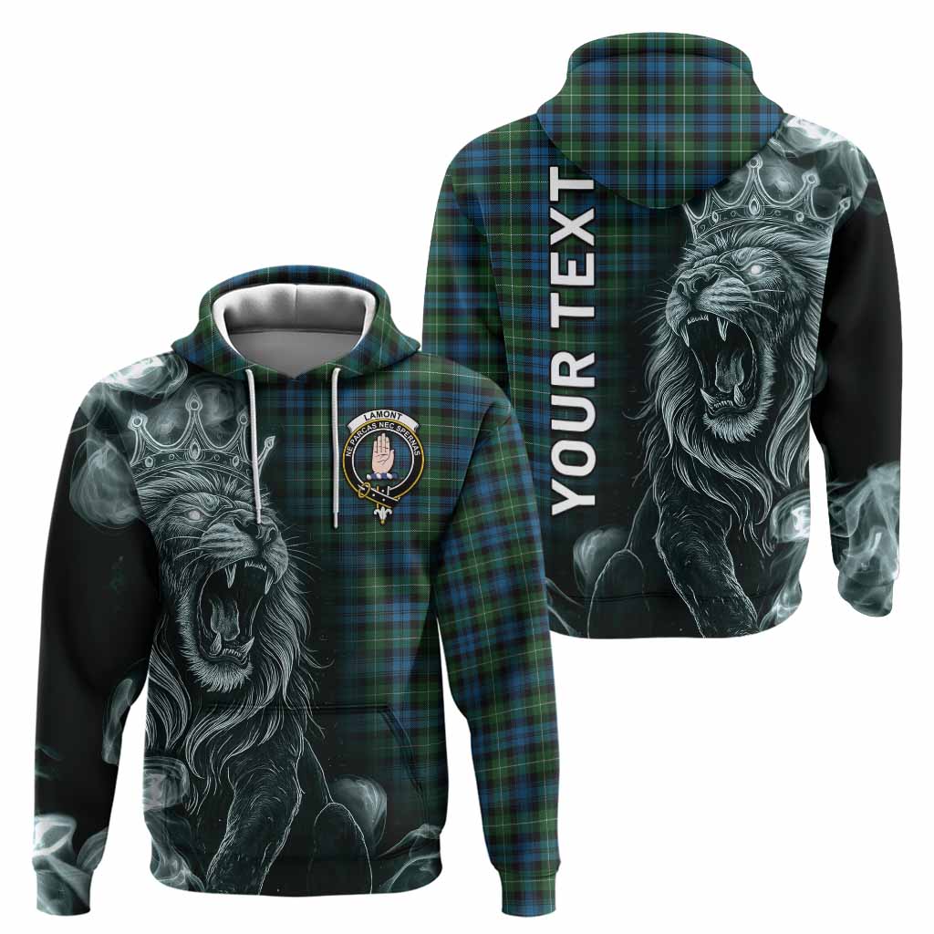 Lamont Tartan Hoodie Roaring Lion Heritage