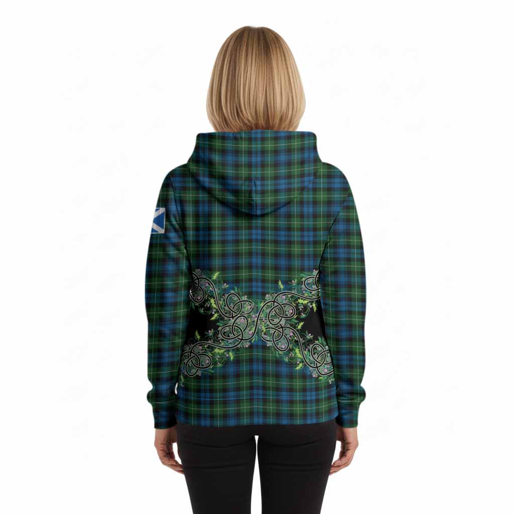 Lamont Tartan Hoodie Thistle Scottish Spirit