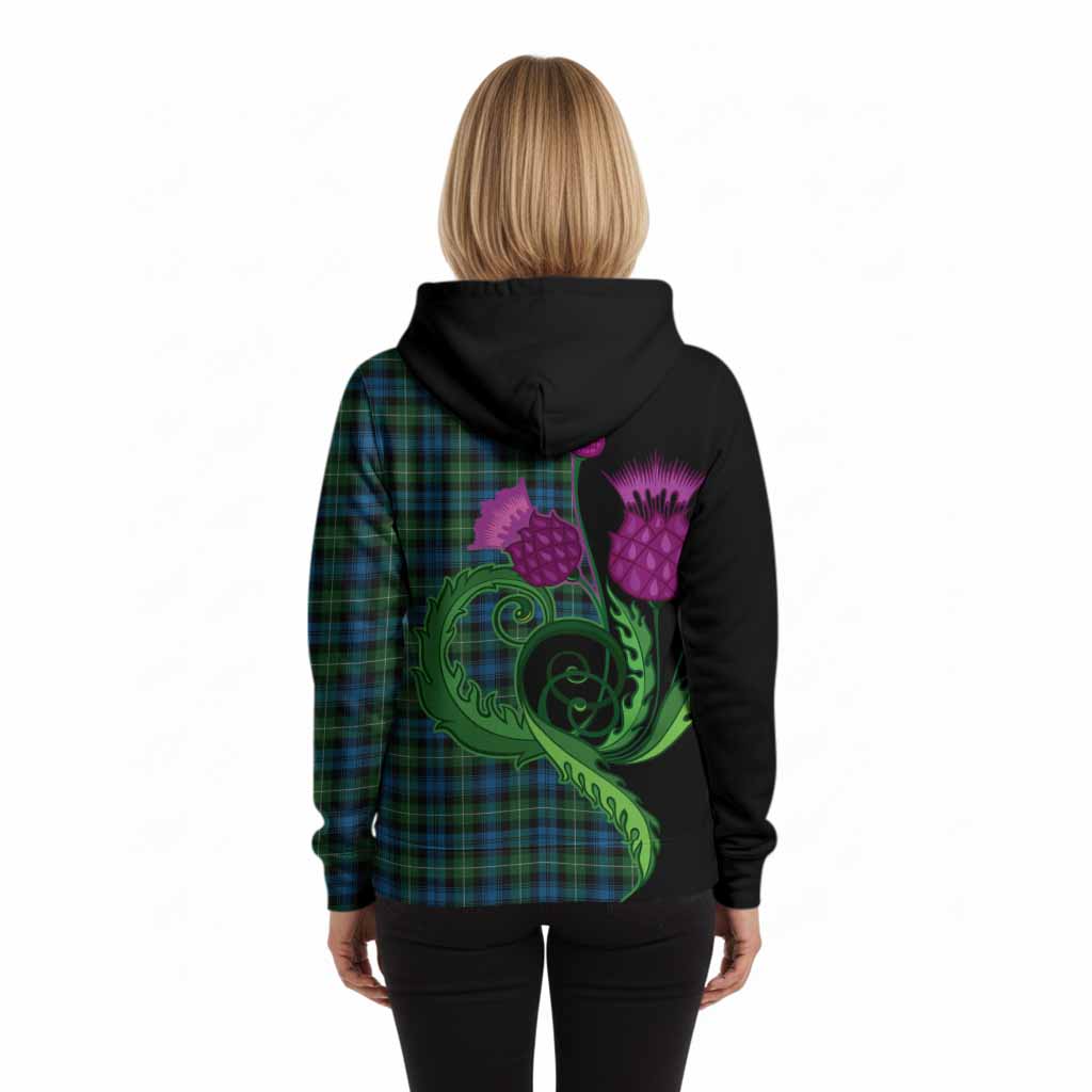 Lamont Tartan Hoodie Traditional Scottish Thistle