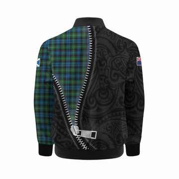 Lamont Tartan Kid Bomber Jacket New Zealand Pattern Unique Zipper Stylized