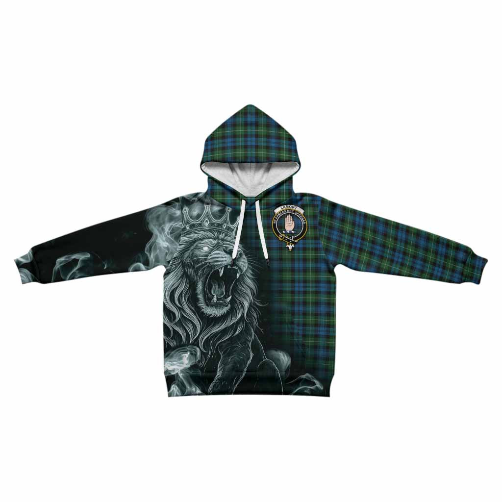 Lamont Tartan Kid Hoodie Roaring Lion Heritage