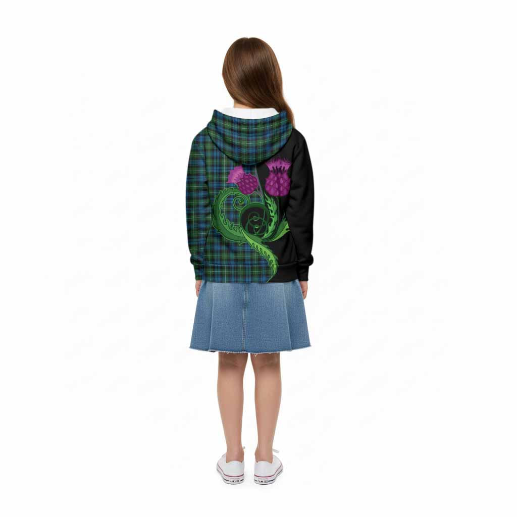 Lamont Tartan Kid Hoodie Traditional Scottish Thistle