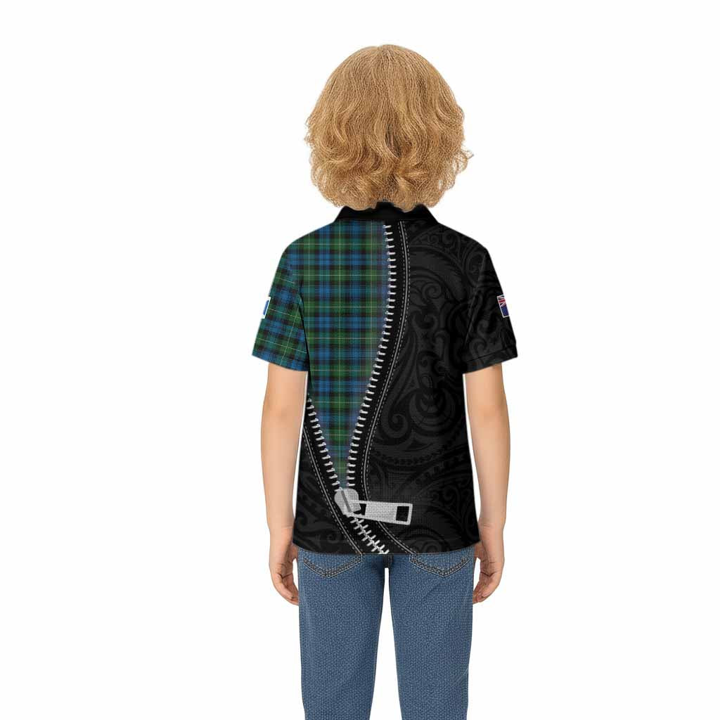 Lamont Tartan Kid Polo Shirt New Zealand Pattern Unique Zipper Stylized