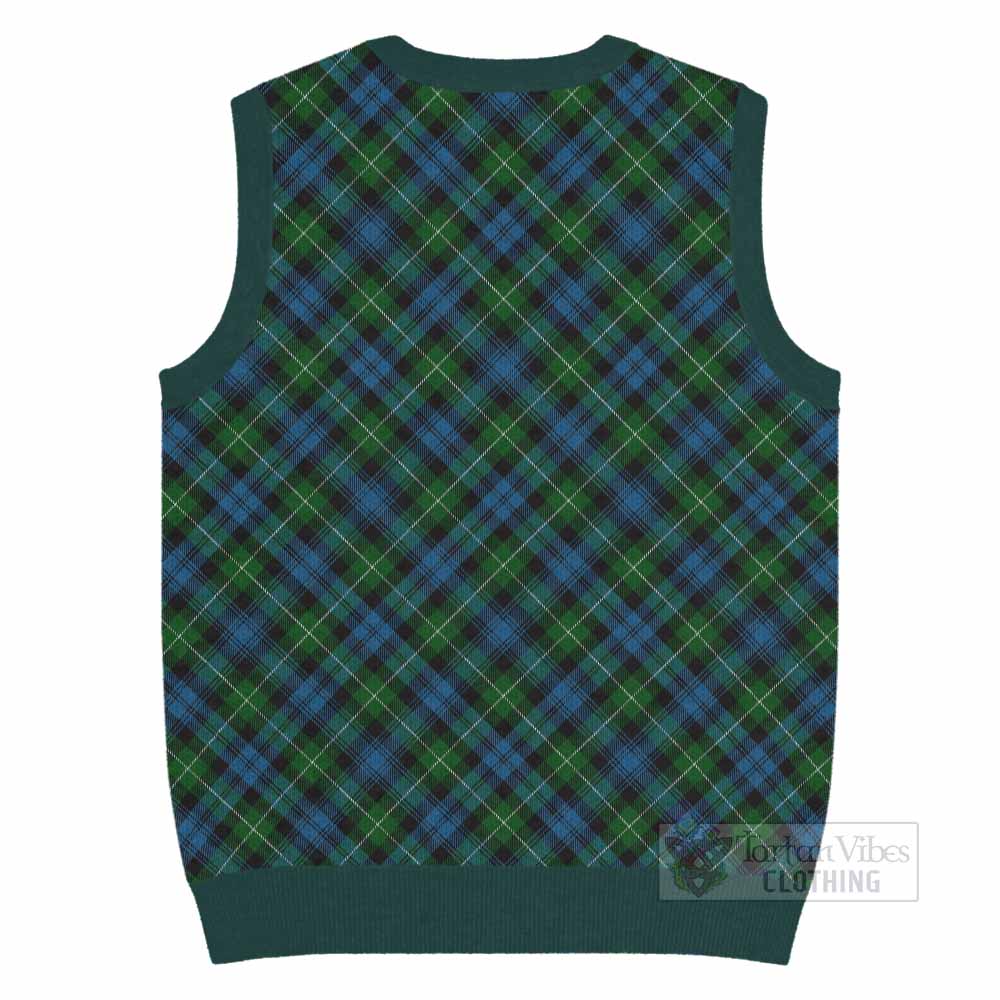 Lamont Tartan  Knitted V-Neck Vest Cross Style