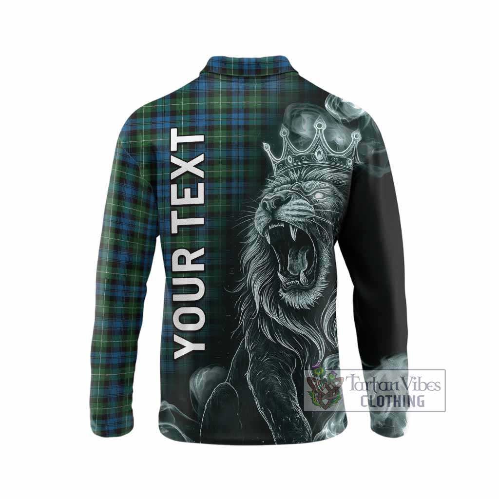 Lamont Tartan Long Sleeve Polo Shirt Roaring Lion Heritage