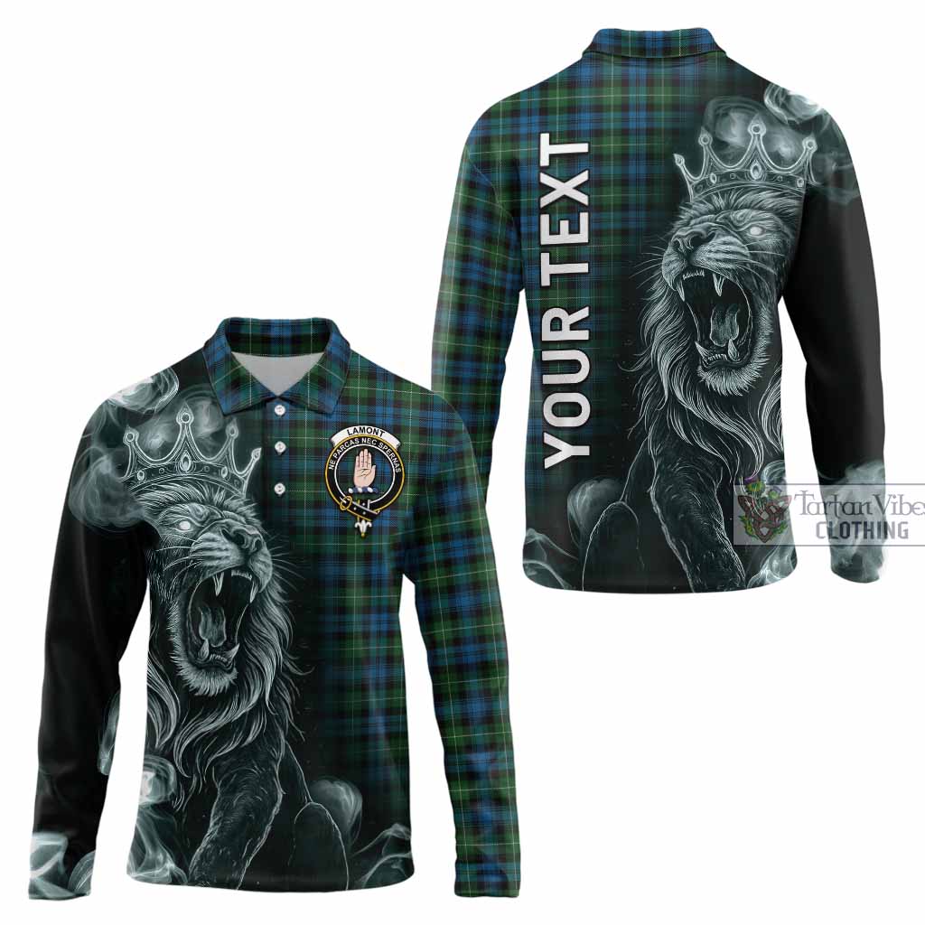 Lamont Tartan Long Sleeve Polo Shirt Roaring Lion Heritage