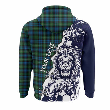 Lamont Tartan Scottish Hoodie Angry Lion With Soccer Ball Style