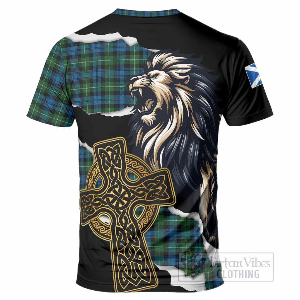 Lamont Tartan Scottish T-Shirt Lion Celtic Heritage