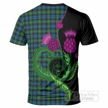 Lamont Tartan T-Shirt Traditional Scottish Thistle