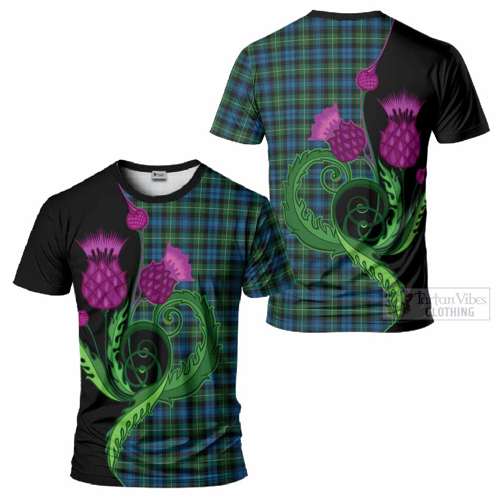 Lamont Tartan T-Shirt Traditional Scottish Thistle