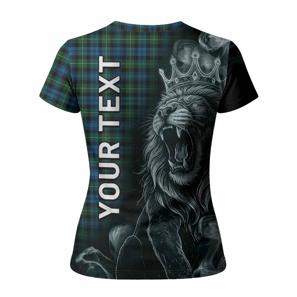 Lamont Tartan Women T shirt Roaring Lion Heritage