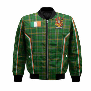 Lane Irish Clan Coat of Arm Tartan Bomber Jacket Flag Style