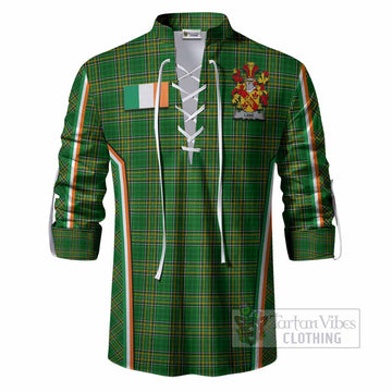 Lane Irish Clan Coat of Arm Tartan Ghillie Shirt Flag Style