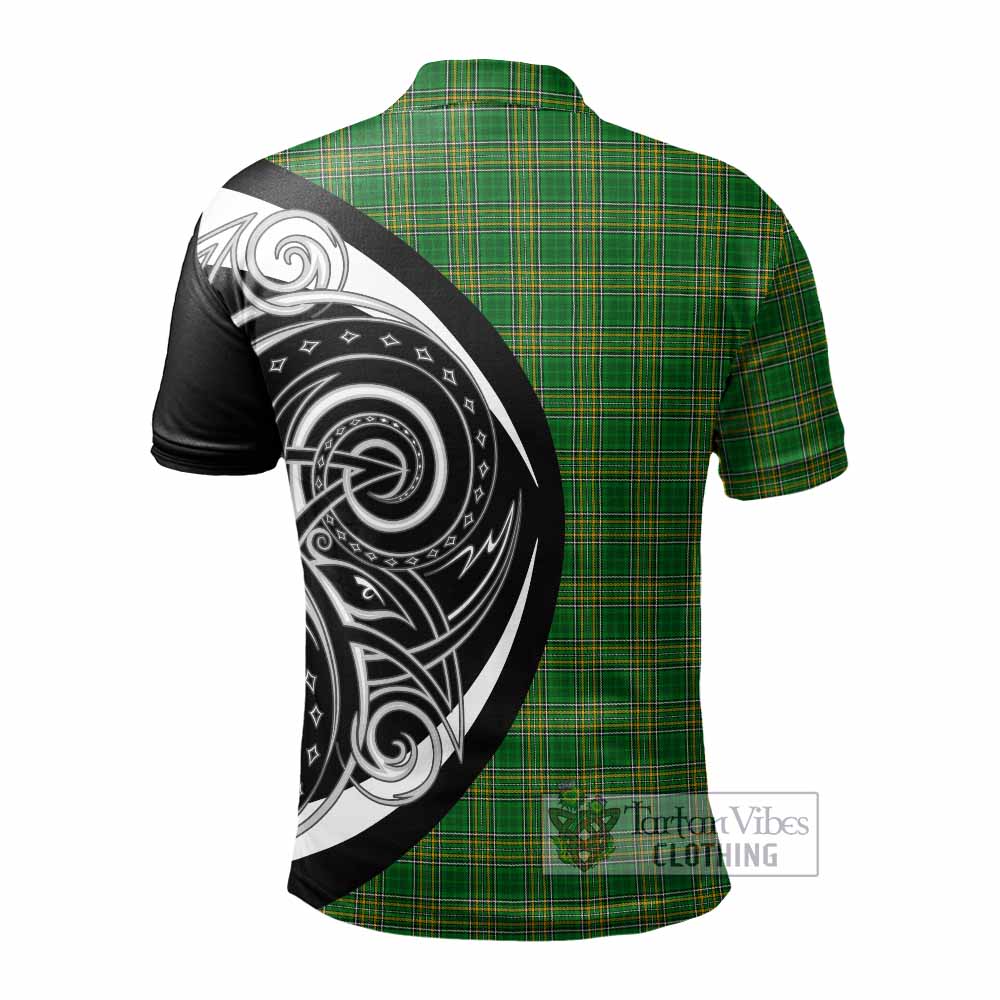 Langan Irish Clan Polo Shirt Celtic Circle Style - Tartan Vibes Clothing