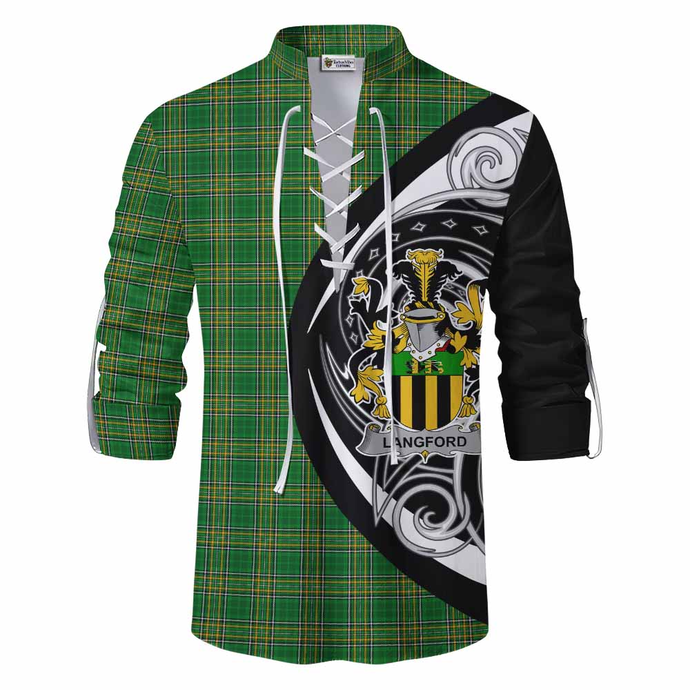 Langford Irish Clan Ghillie Kilt Shirt Celtic Circle Style Men - Tartan Vibes Clothing