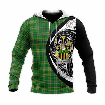 Tartan Vibes Clothing Langford Irish Clan Knitted Hoodie Celtic Circle Style