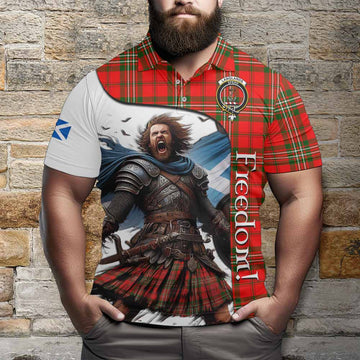 Tartan Vibes Clothing Langlands Crest Tartan Polo Shirt Inspired by the Freedom of Scottish Warrior