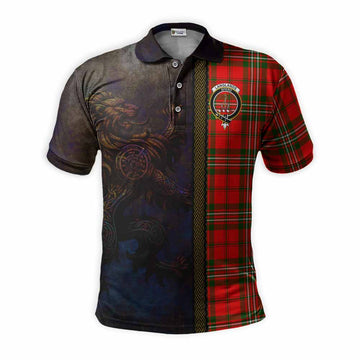 Langlands Tartan Family Crest Polo Shirt Alba Gu Brath Be Brave Lion Ancient Style