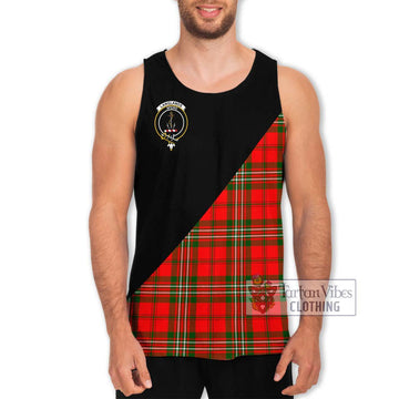 Langlands Tartan Men's Tank Top with Family Crest and Military Logo Style Men - Tartanvibesclothing Shop