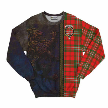 Langlands Tartan Family Crest Sweatshirt Alba Gu Brath Be Brave Lion Ancient Style