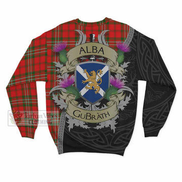 Langlands Tartan Family Crest Sweatshirt Lion Rampant Royal Thistle Shield Celtic Inspired