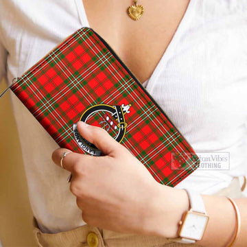 Tartan Vibes Clothing Langlands Tartan Women's Leather Wallet with Family Crest