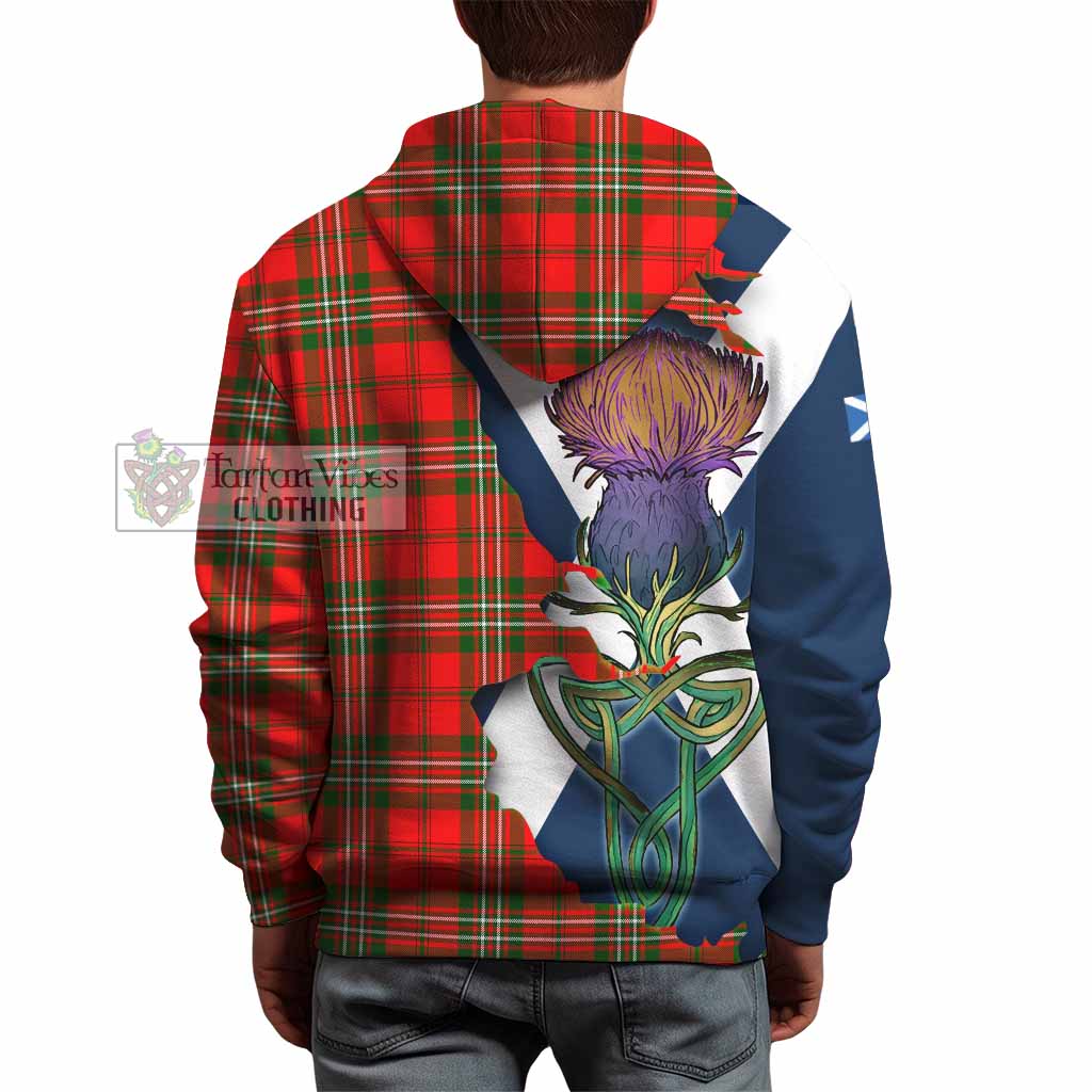 Tartan Vibes Clothing Langlands Tartan Family Crest Hoodie Scottish Thistle Celtic Inspired