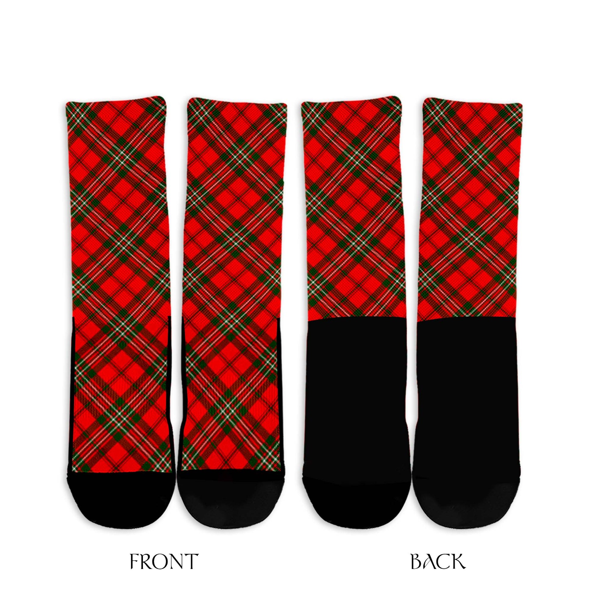 Langlands Tartan Crew Socks Cross Tartan Style - Tartanvibesclothing