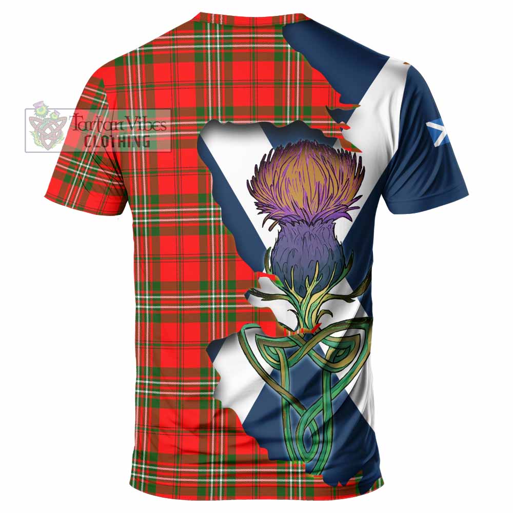 Tartan Vibes Clothing Langlands Tartan Family Crest T-Shirt Scottish Thistle Celtic Inspired