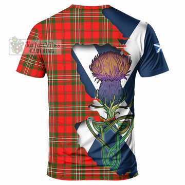 Tartan Vibes Clothing Langlands Tartan Family Crest T-Shirt Scottish Thistle Celtic Inspired