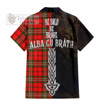 Langlands Tartan Family Crest Hawaiian Shirt Alba Gu Brath Be Brave Lion Ancient Style