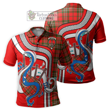 Langlands Tartan Polo Shirt with Epic Bagpipe Style