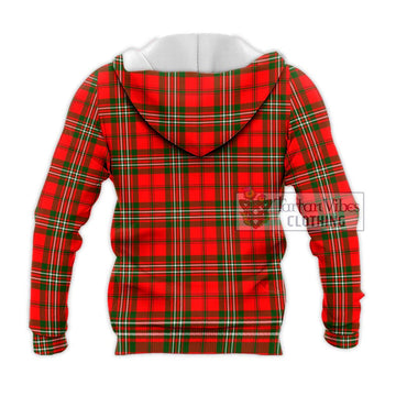 Langlands Tartan Knitted Hoodie with Family Crest DNA In Me Style