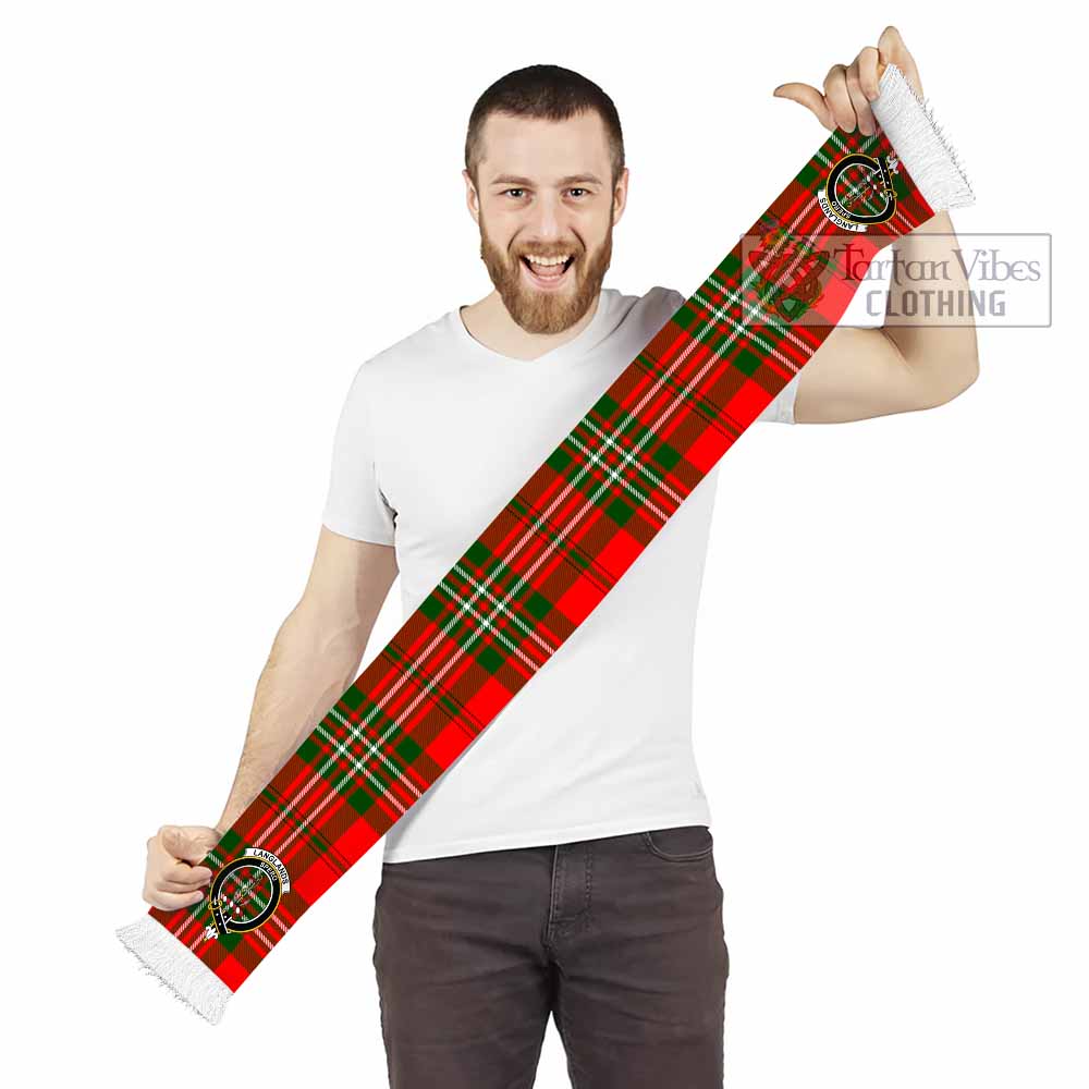 Tartan Vibes Clothing Langlands Tartan Ruffneck Scarf with Family Crest