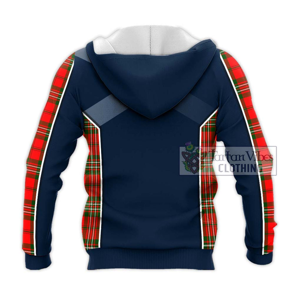 Langlands Tartan Knitted Hoodie with Family Crest and Lion Rampant Vibes Sport Style - Tartan Vibes Clothing