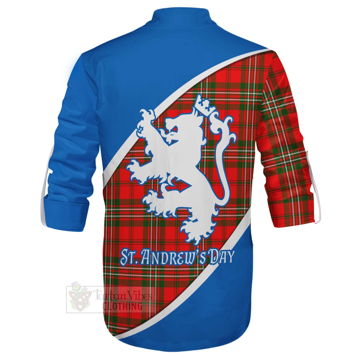 Tartan Vibes Clothing Langlands Family Crest Tartan Ghillie Kilt Shirt Celebrate Saint Andrew's Day in Style