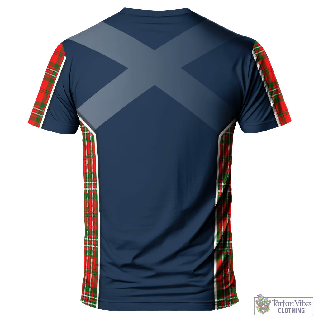 Tartan Vibes Clothing Langlands Tartan T-Shirt with Family Crest and Scottish Thistle Vibes Sport Style
