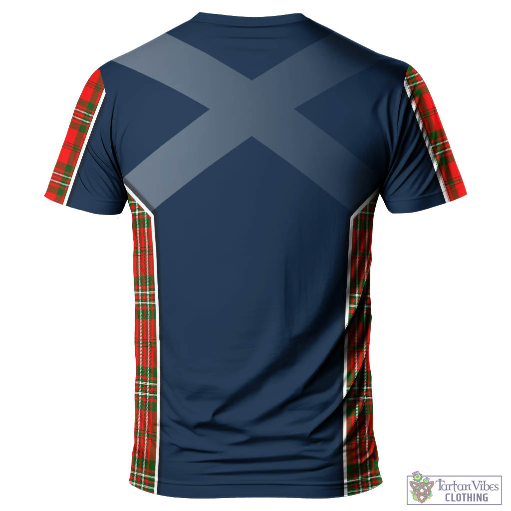 Tartan Vibes Clothing Langlands Tartan T-Shirt with Family Crest and Lion Rampant Vibes Sport Style